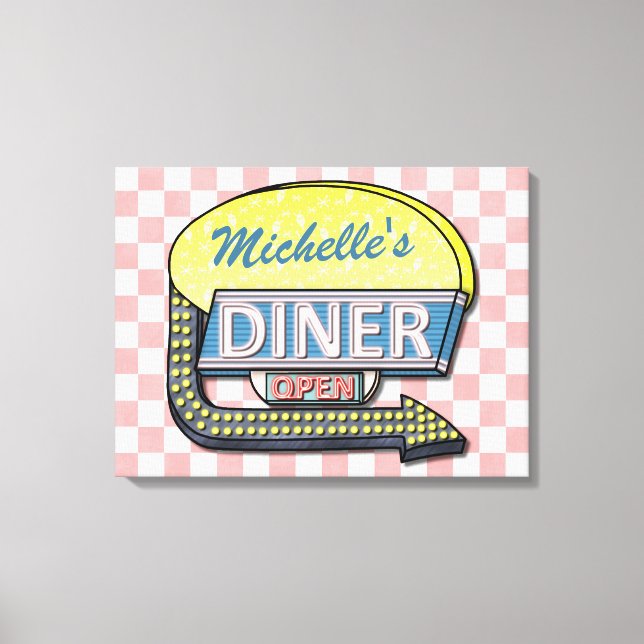 Create Your Own Custom Retro 50's Diner Sign (Front)