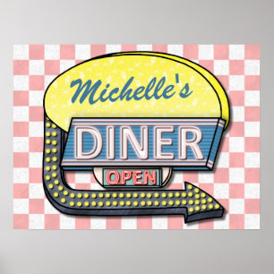 Create Your Own Custom Retro 50's Diner Sign 2