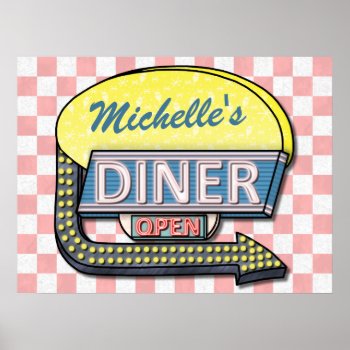 Create Your Own Custom Retro 50's Diner Sign 2 by FancyCelebration at Zazzle