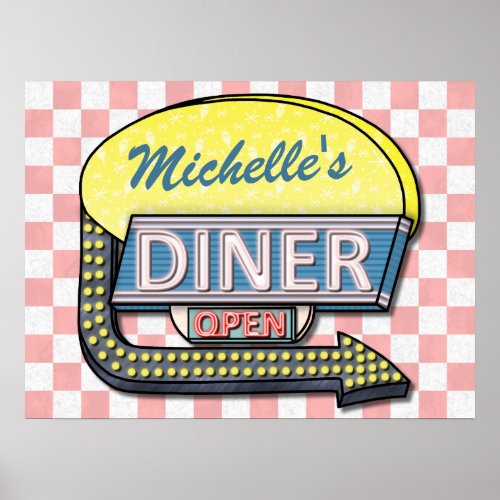 Create Your Own Custom Retro 50s Diner Sign 2