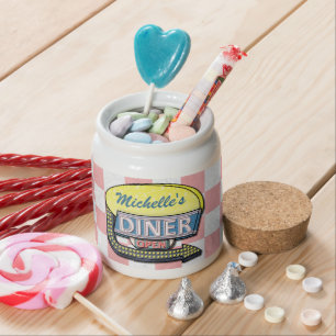 Create Your Own Custom Retro 50's Diner Sign 2 Candy Jar