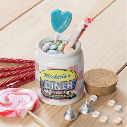 Create Your Own Custom Retro 50s Diner Sign 2 Candy Jar