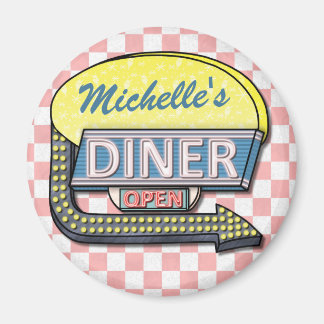 Create Your Own Custom Retro 50's Diner Sign 2 Magnet