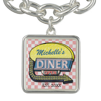 Create Your Own Custom Retro 50's Diner Sign Bracelet