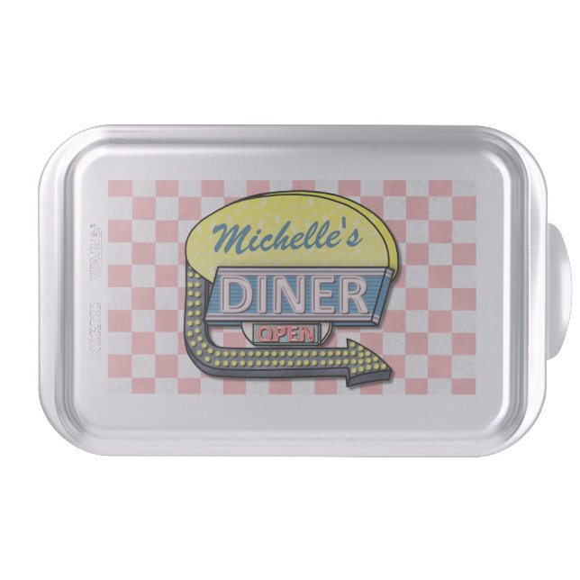 Create Your Own Custom Retro 50's Diner Sign Cake Pan (Front)