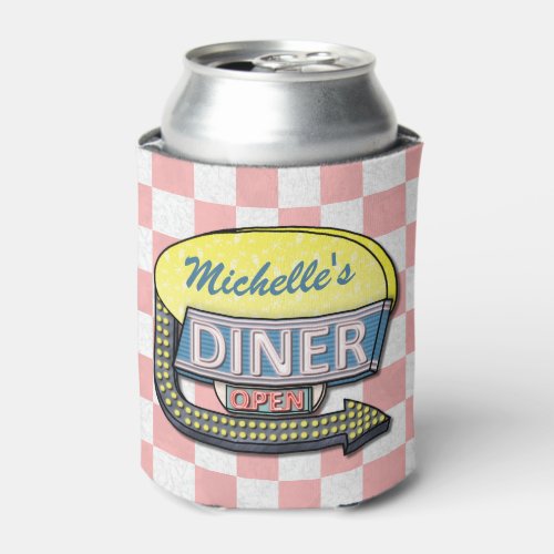 Create Your Own Custom Retro 50s Diner Sign Can Cooler