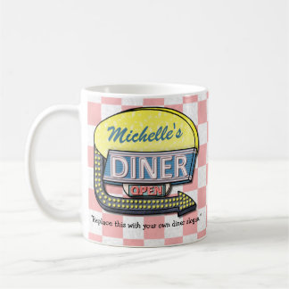 Create Your Own Custom Retro 50's Diner Sign Coffee Mug