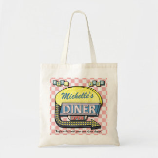 Create Your Own Custom Retro 50's Diner Sign Tote Bag