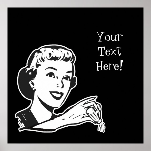 Create Your Own Custom Retro Salty Lady Poster (Front)