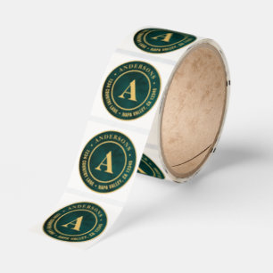 Create your own custom Return Address Monogram Classic Round Sticker