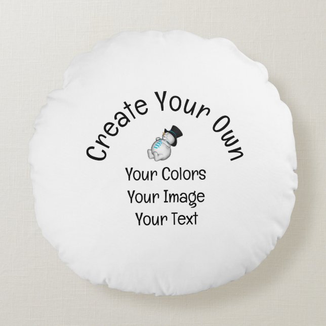 Create Your Own Custom Round Pillow (Front)