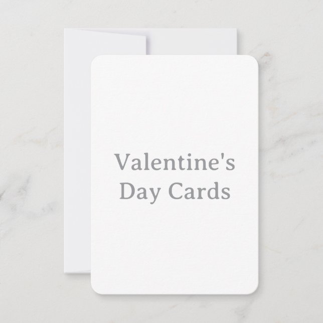 Create Your Own Custom Rounded Valentine's Day Note Card (Front)