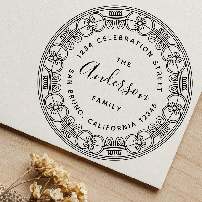Create Your Own Custom Script Family Name Address Rubber Stamp (Creator Uploaded)