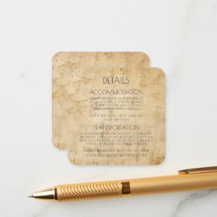 Create Your Own Custom Sepia Distressed Aged Paper Enclosure Card