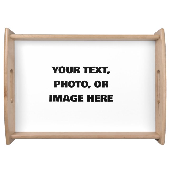 Create Your Own Custom Serving Tray - Natural Wood (Front)