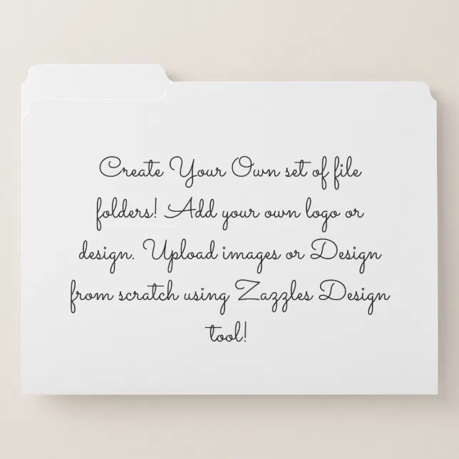 Create Your Own Custom Set File Folder | Zazzle