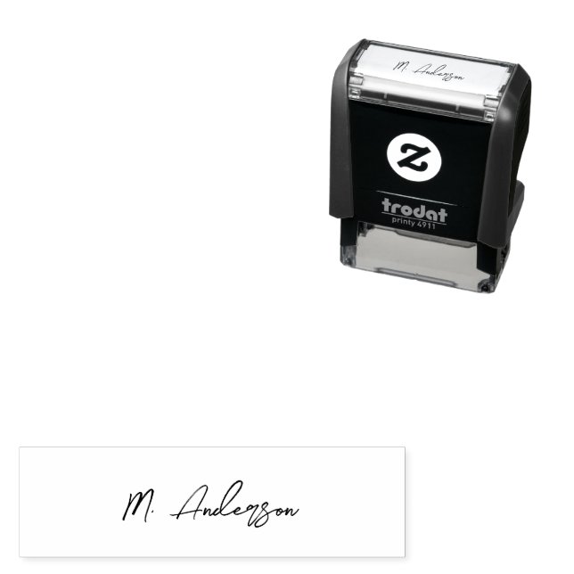 Create Your Own Custom Signature Personalized  Sel Self-inking Stamp (In Situ)