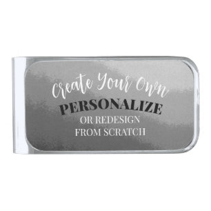 Create Your Own Custom Silver Finish Money Clip