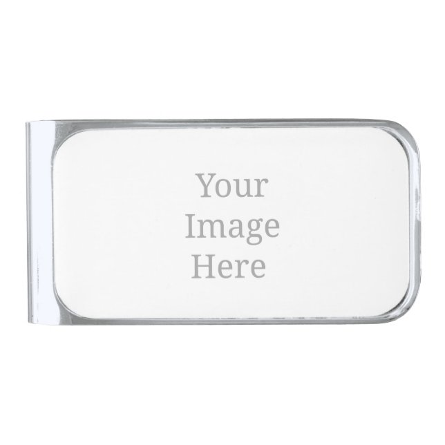 Create your own custom  silver finish money clip (Front)