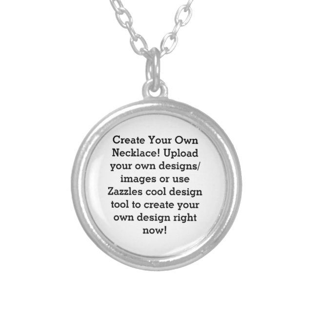 Create Your Own Custom  Silver Plated Necklace (Front)