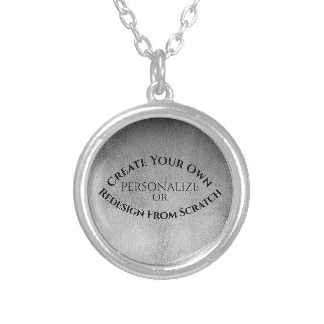 Create Your Own Custom Silver Plated Necklace (Front)