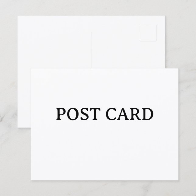 Create Your Own Custom Simple Design  Postcard (Front/Back)