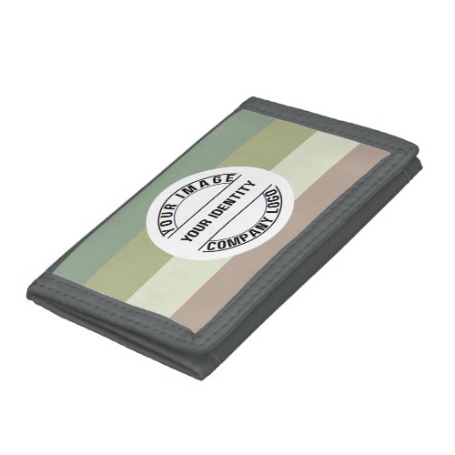 Create Your Own Custom Simple Promotional Gray Tri-fold Wallet