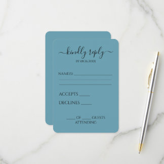 Create Your Own Custom Simple Wedding RSVP Card