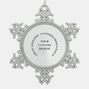 Create Your Own Custom Snowflake Pewter Christmas Ornament