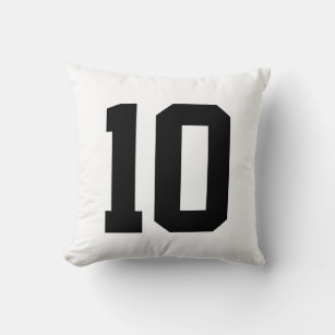Create Your Own  Custom Sports Jersey Number Throw Pillow