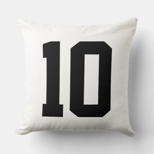 Create Your Own  Custom Sports Jersey Number Throw Pillow