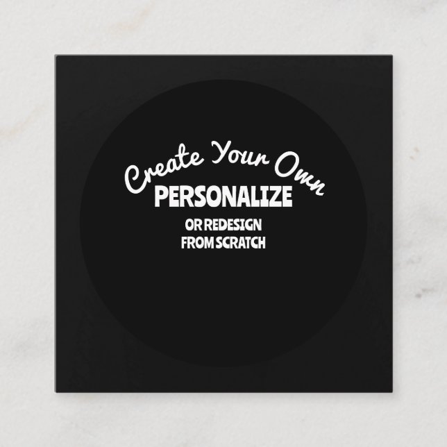 Create Your Own Custom Square Business Card (Front)