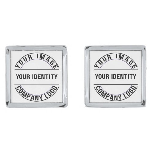 Create Your Own Custom Square Silver Cufflinks