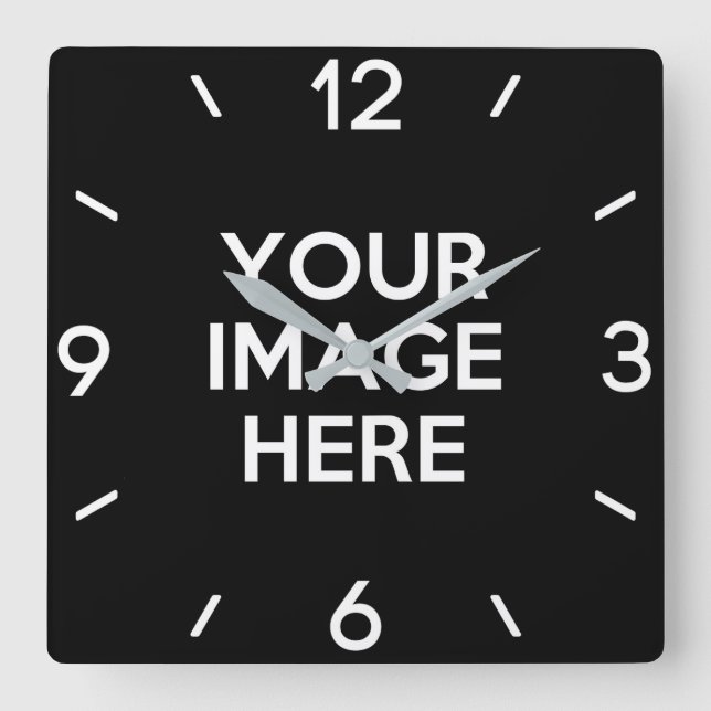 Create Your Own Custom Square Wall Clock (Front)