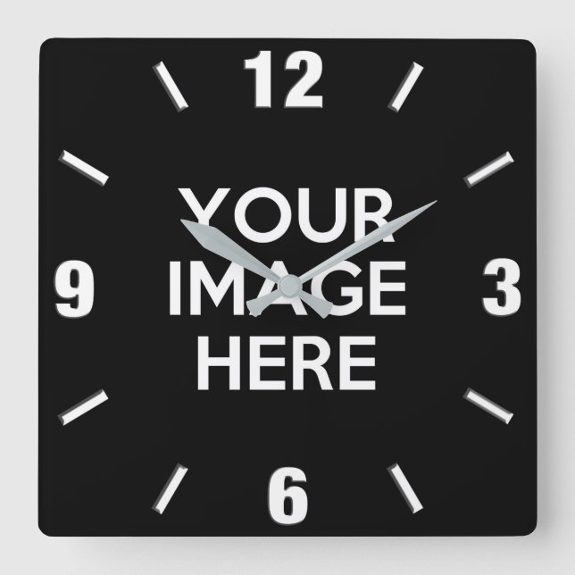 Create Your Own Custom Square Wall Clock (Front)