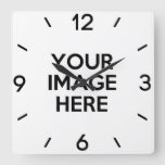 Create Your Own Custom Square Wall Clock at Zazzle