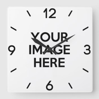 Create Your Own Custom Square Wall Clock by WatchMinion at Zazzle