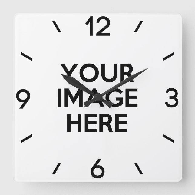 Create Your Own Custom Square Wall Clock (Front)