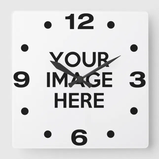 Create Your Own Custom Square Wall Clock | Zazzle