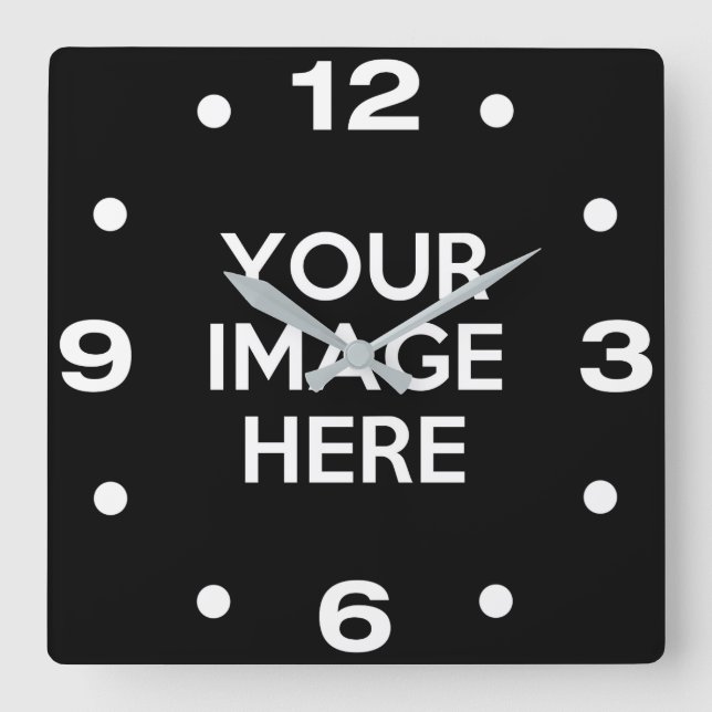 Create Your Own Custom Square Wall Clock (Front)