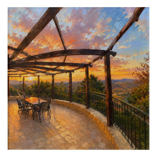 Create your own custom sunset acrylic print (Front)