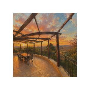 Create your own custom sunset wood wall art