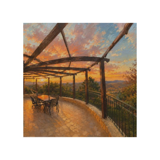 Create your own custom sunset wood wall art (Front)