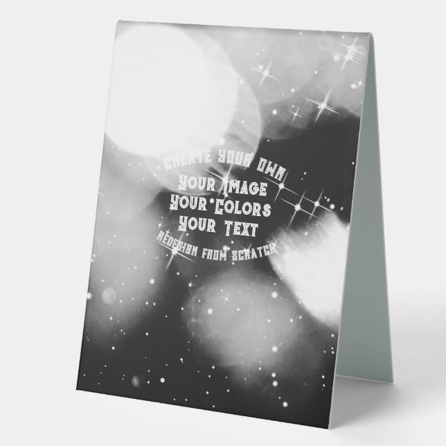 Create Your Own Custom Table Tent (Front)