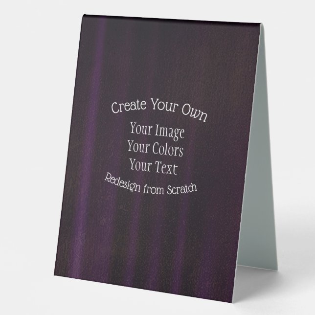 Create Your Own Custom Table Tent (Front)