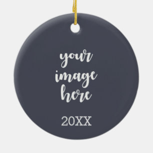 🤍 Create Your Own Custom Template Ceramic Ornament