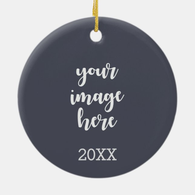 🤍 Create Your Own Custom Template Ceramic Ornament (Back)