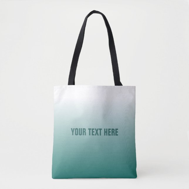 Create Your Own Custom Template Elegant Teal Tote Bag (Front)