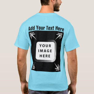 Create Your Own Custom Template Front Back Sided T-Shirt