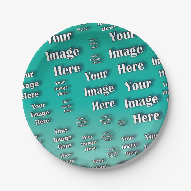 🤍 Create Your Own Custom Template Paper Plates (Front)